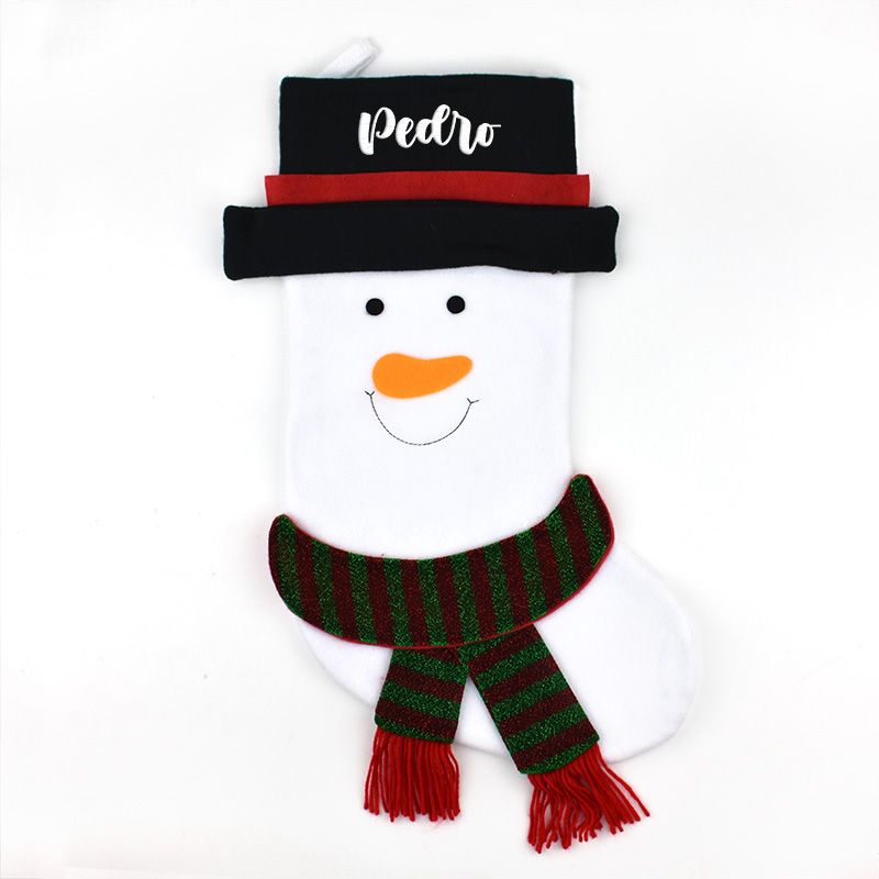 Calcetín Premium Navidad Muñeco Nieve personalizado - Mikeko