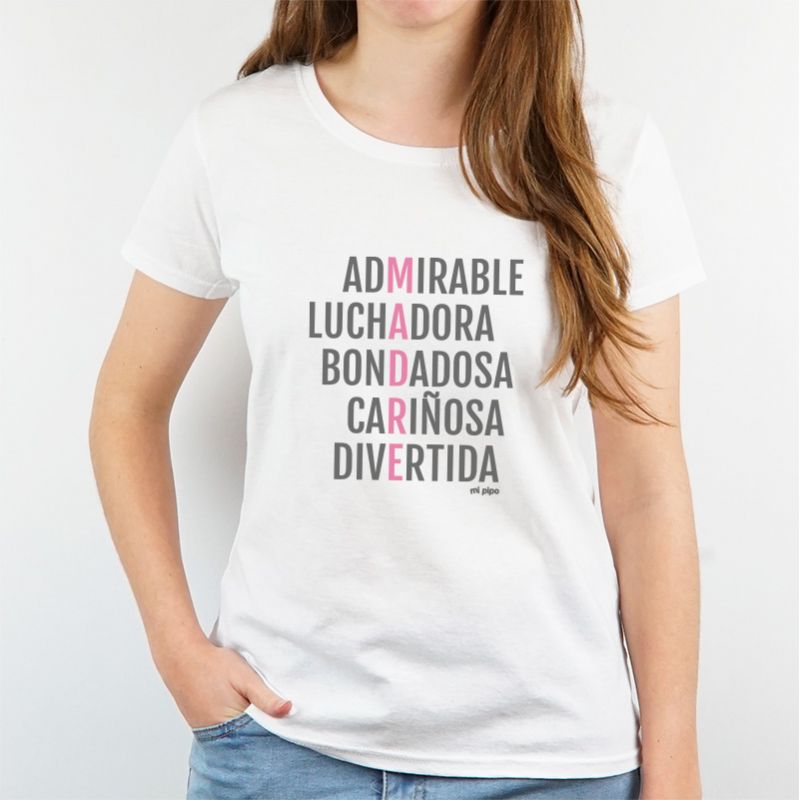 Camiseta o Sudadera Divertida Madre adjetivos Rosa - Mikeko