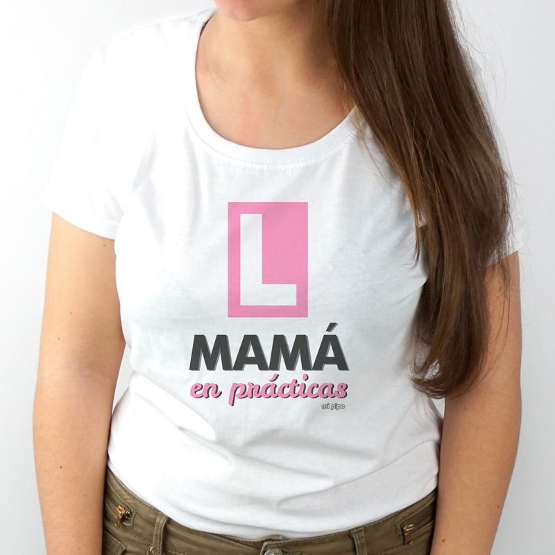 Camiseta o Sudadera Divertida Mamá en prácticas Rosa - Mikeko