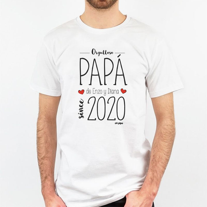 Camiseta o Sudadera Divertida Papá Orgulloso Papá de (nombre/s) since (año) - Mikeko