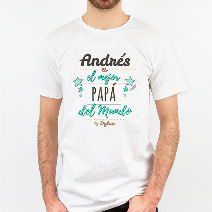 Camiseta o Sudadera Personalizada (nombre Papá) El mejor Papá del mundo, by (nombre/s hijo/s)