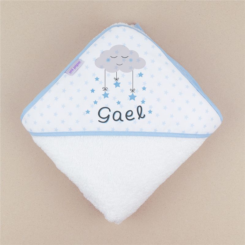 Capa de baño Nube Azul Personalizada - Mikeko