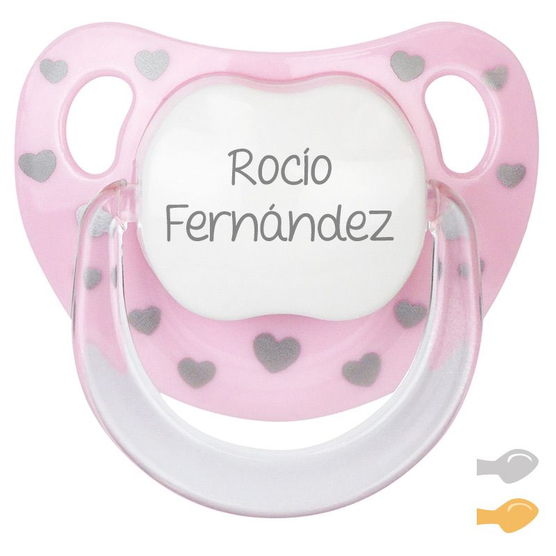 Chupete Baby Chic Rosa Personalizado - Mikeko