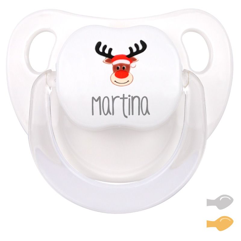 Chupete Baby Deco Reno Rudolph personalizado - Mikeko