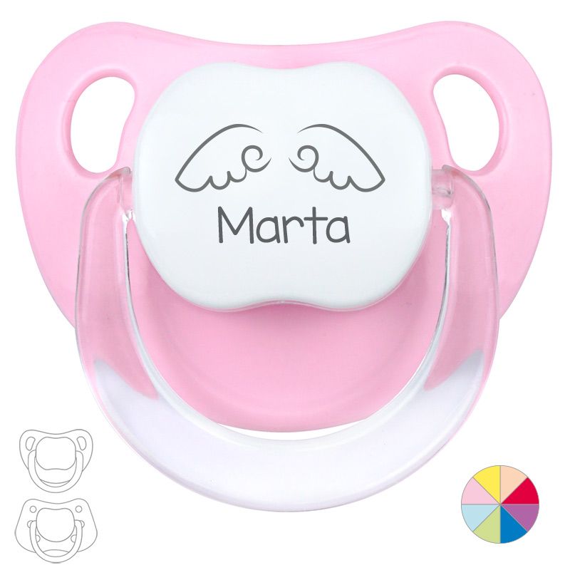 Chupete Personalizado Nombre + Alas - Mikeko