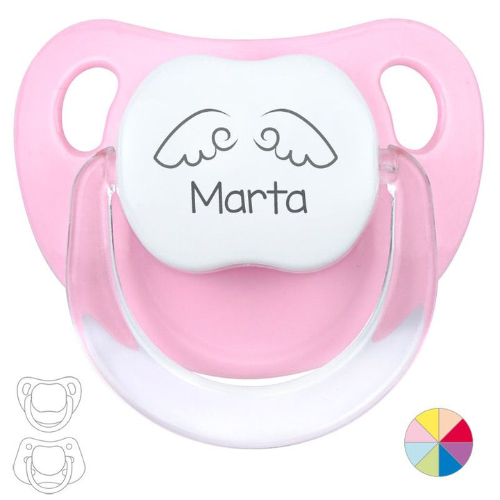 Chupete Personalizado Nombre + Alas - Mikeko
