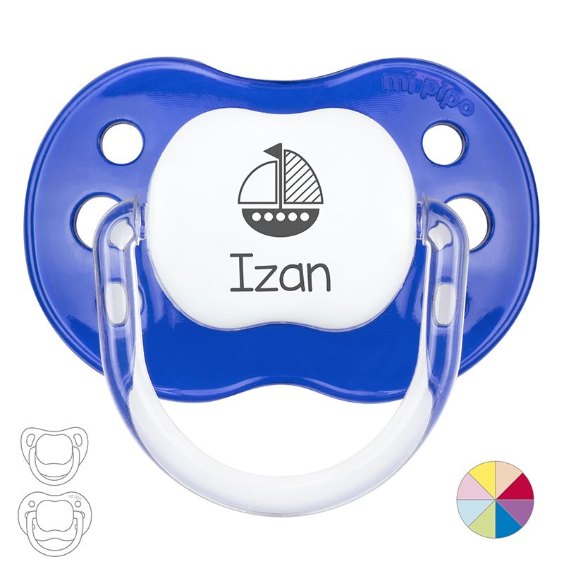 Chupete Personalizado Nombre + Barco
