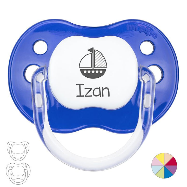 Chupete Personalizado Nombre + Barco