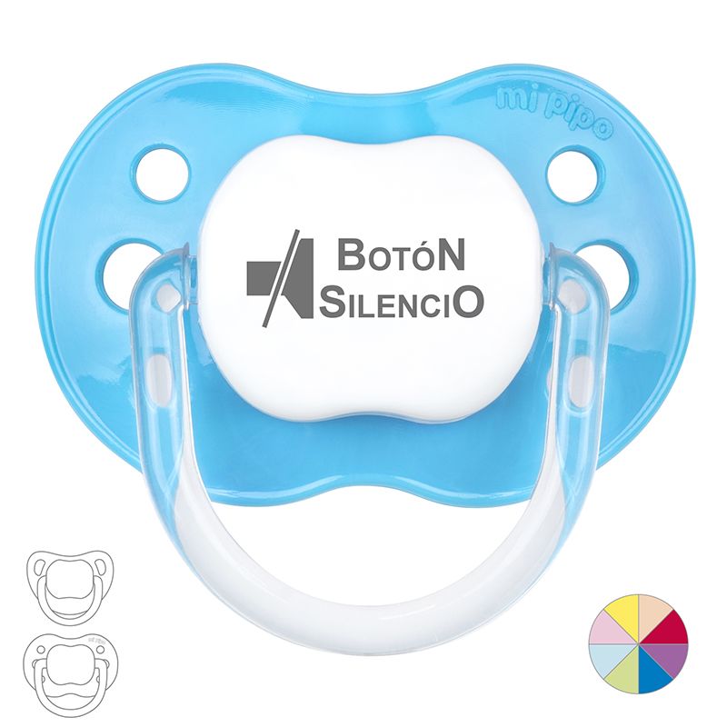Chupete Divertido Botón Silencio - Mikeko