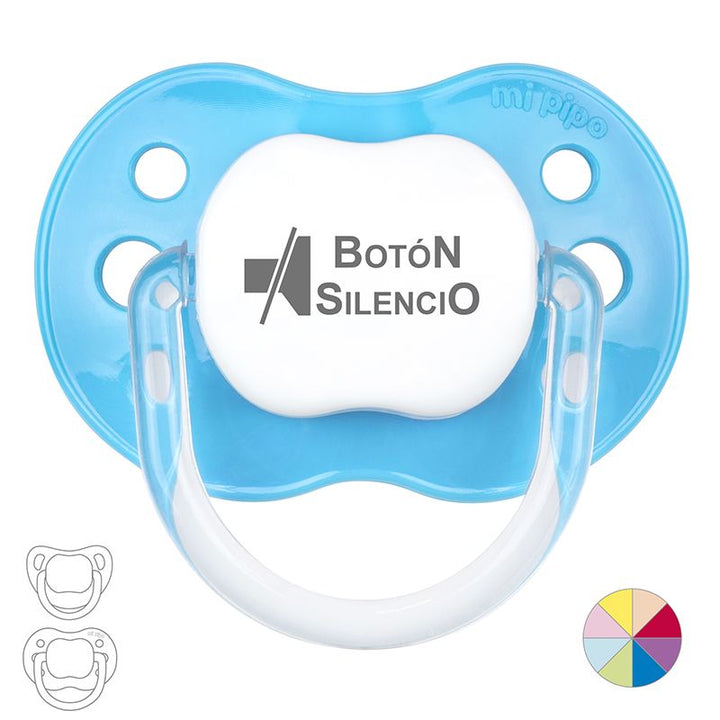Chupete Divertido Botón Silencio - Mikeko