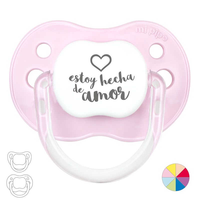 Chupete Divertido Estoy hecha de amor corazón