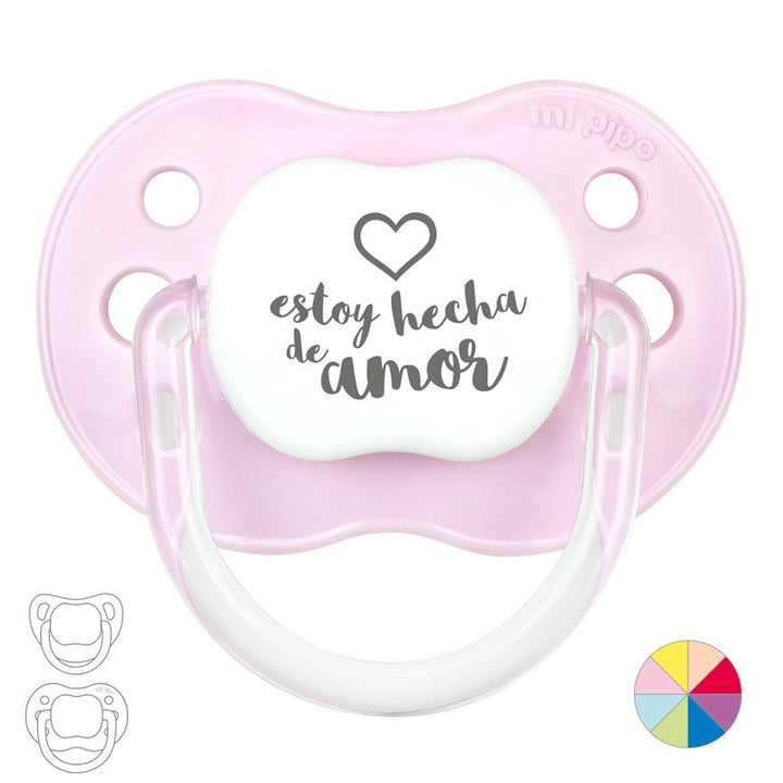 Chupete Divertido Estoy hecha de amor corazón
