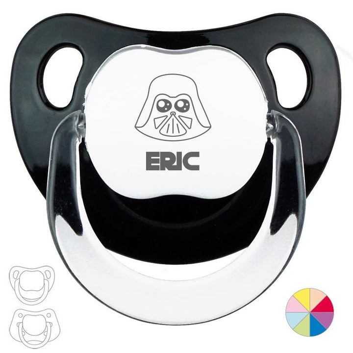 Chupete Personalizado Nombre + Darth Vader - Mikeko