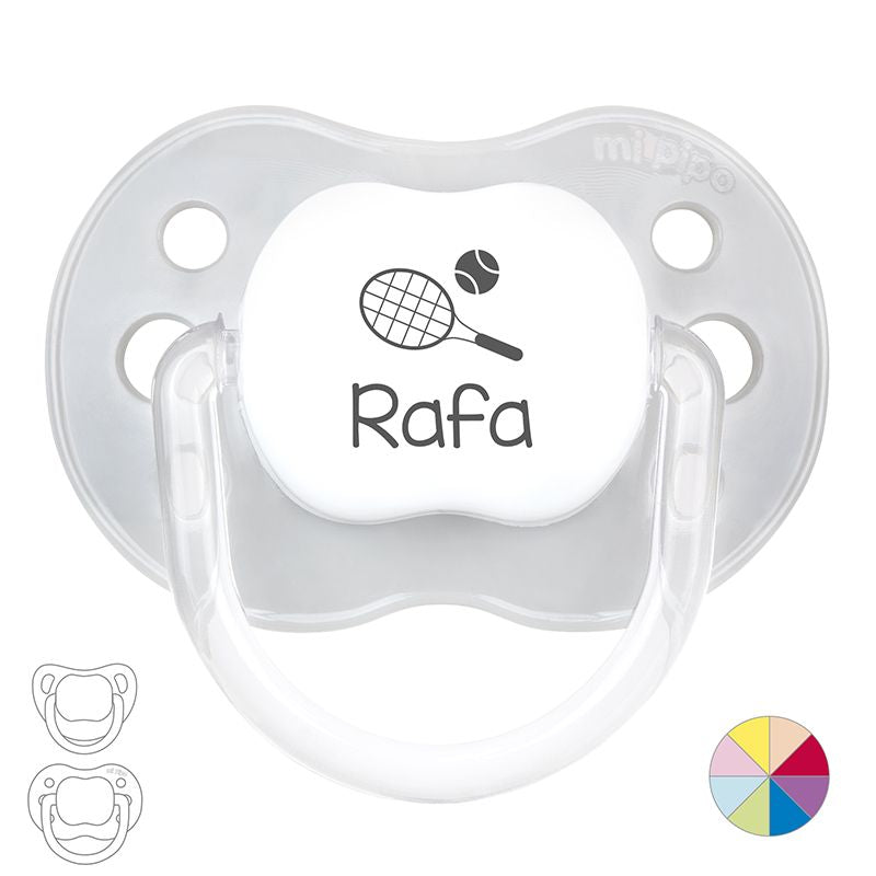 Chupete Personalizado Nombre + Raqueta