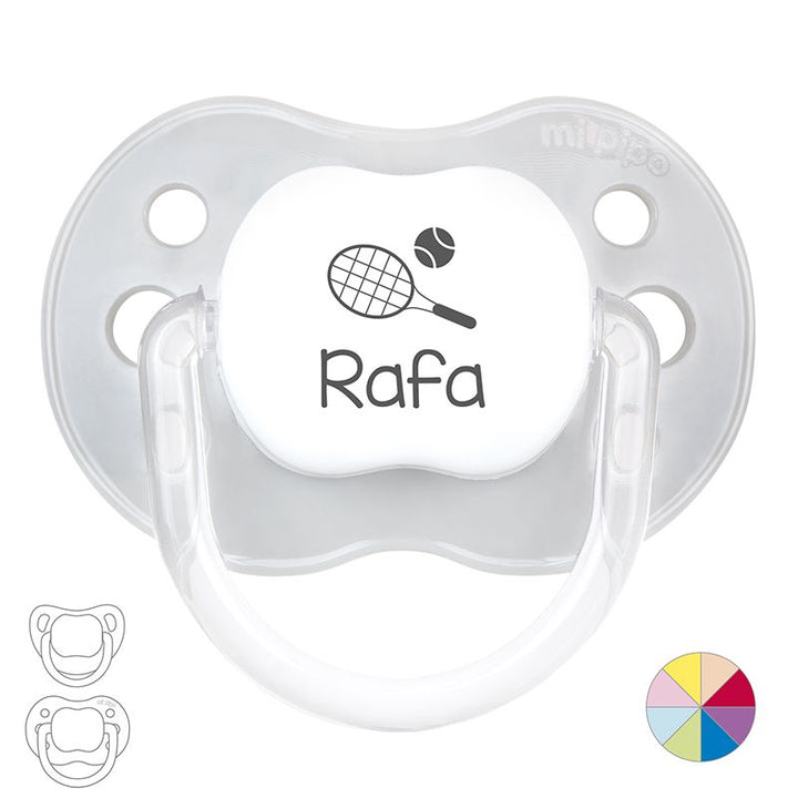 Chupete Personalizado Nombre + Raqueta