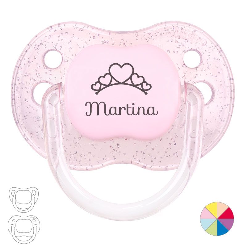 Chupete Personalizado nombre + Tiara - Mikeko