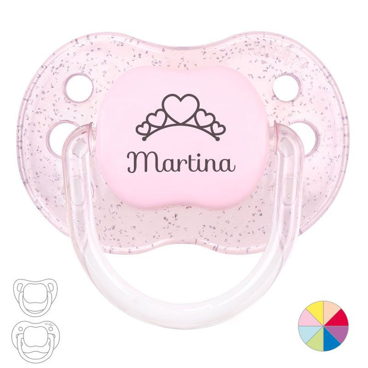 Chupete Personalizado nombre + Tiara - Mikeko