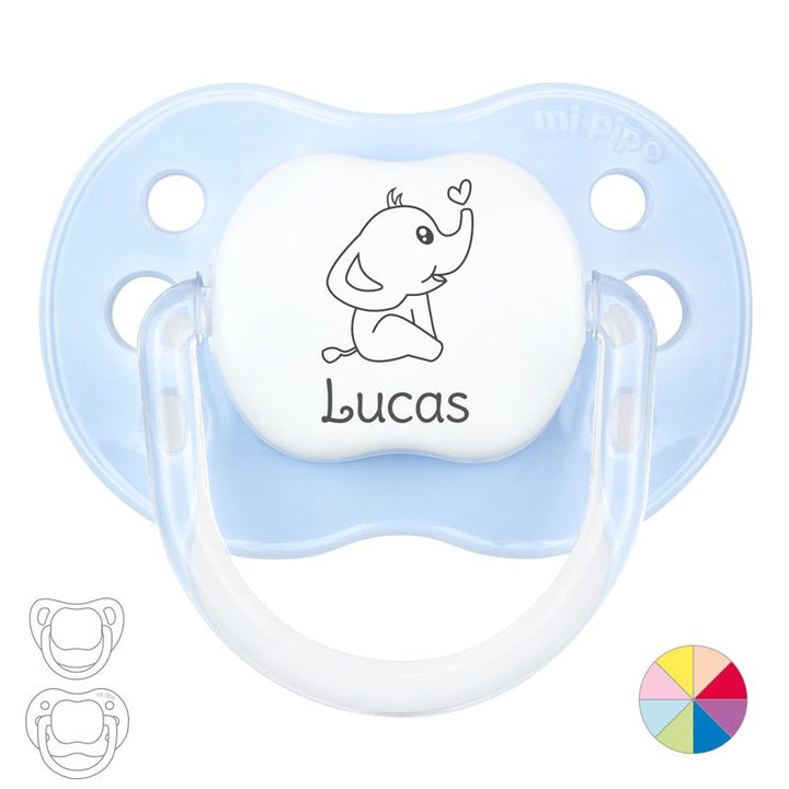 Chupete Personalizado Nombre + Elefante