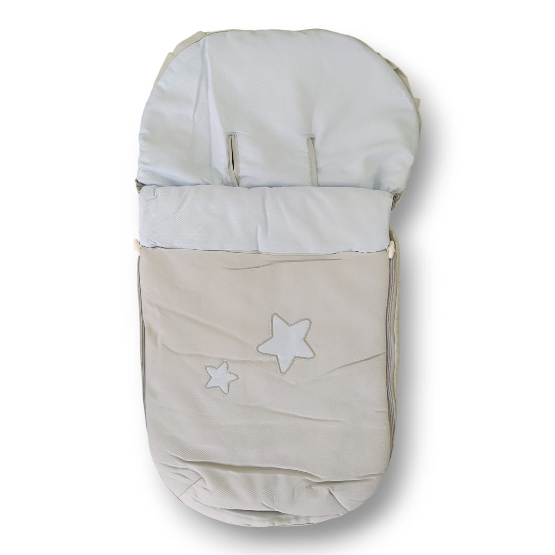 Saco Silla Universal Estrellas Gris interior Celeste - Mikeko