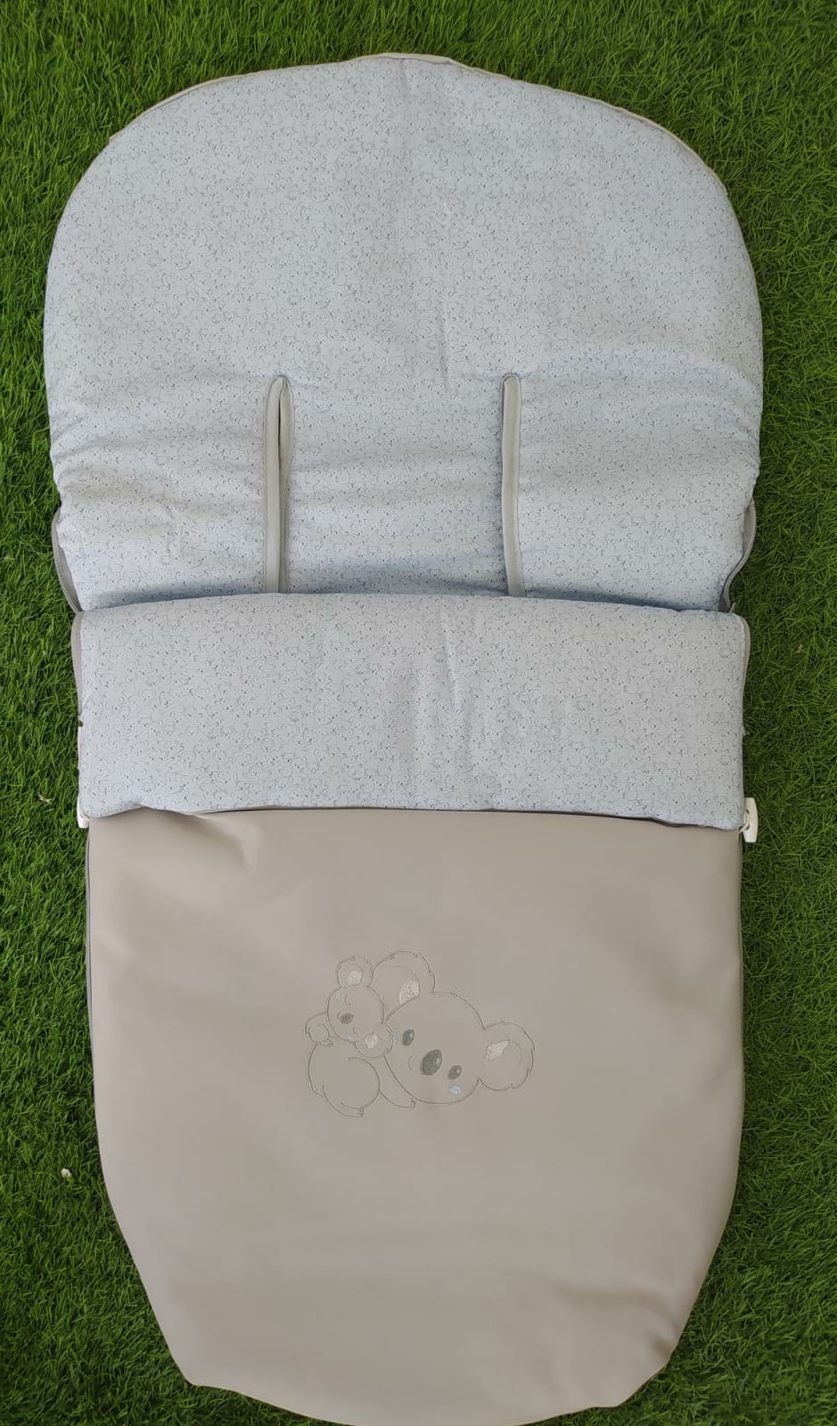 Saco Silla Universal Koala Gris interior Azul - Mikeko