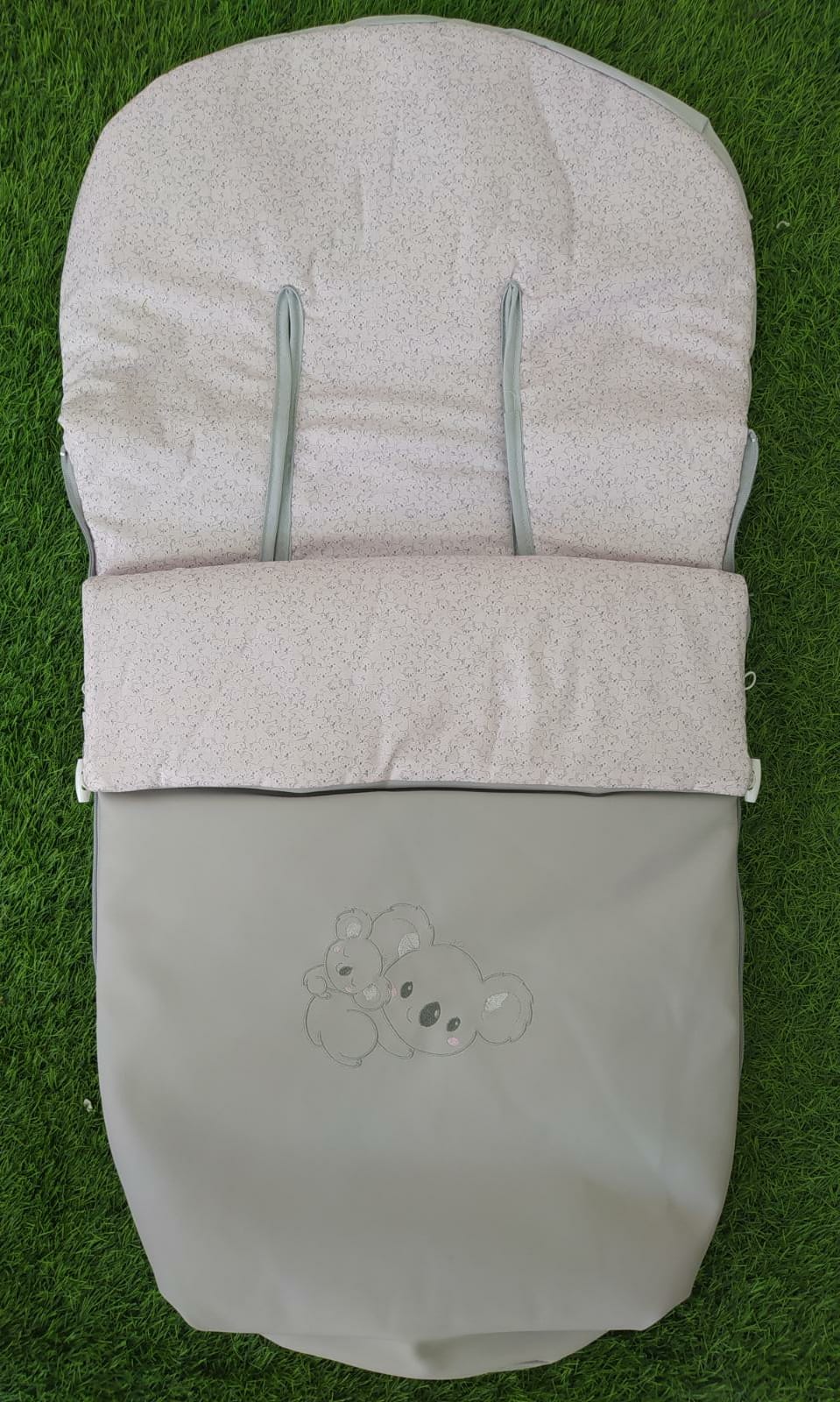 Saco Silla Universal Koala Gris interior rosa - Mikeko