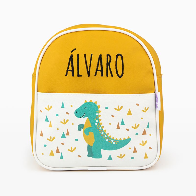 Mochila Dinosaurio Mostaza personalizada - Mikeko