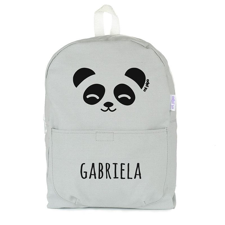 Mochila Medium LONA Panda personalizada, color a elegir - Mikeko