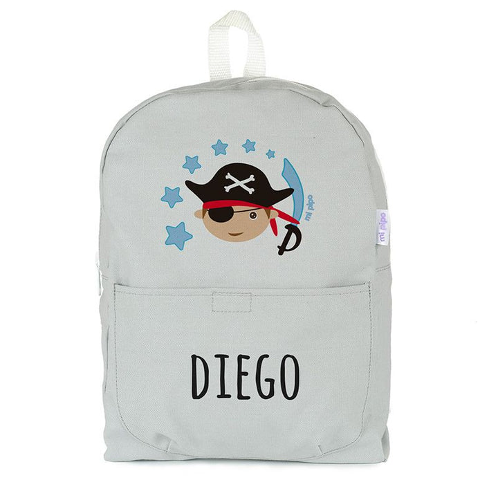 Mochila Medium LONA Pirata personalizada, color a elegir - Mikeko