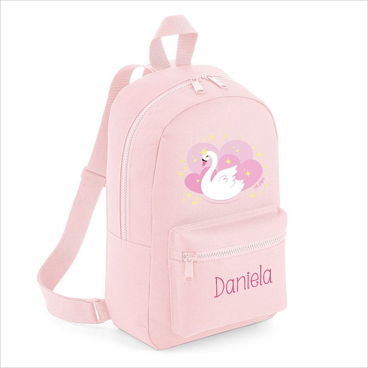 Mochila Medium Nylon Cisne personalizada, color a elegir - Mikeko