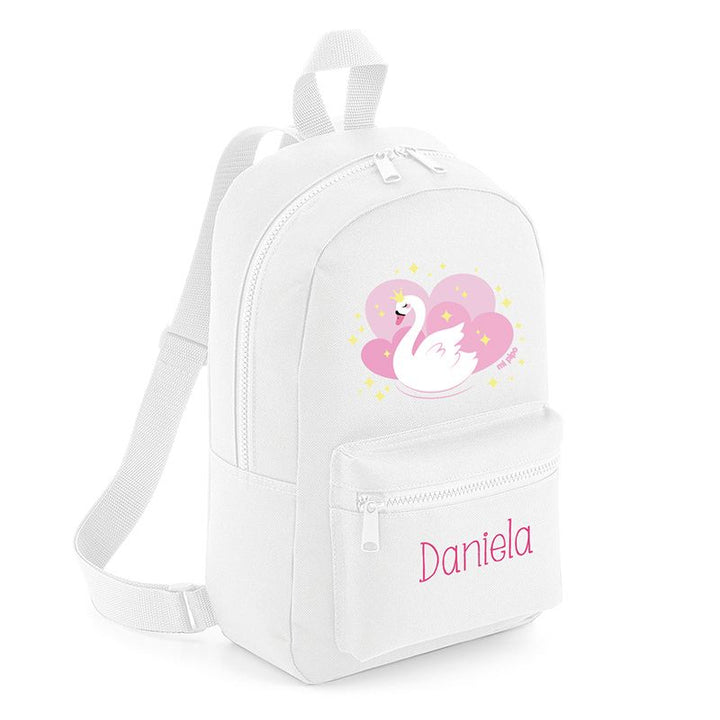 Mochila Medium Nylon Cisne personalizada, color a elegir - Mikeko