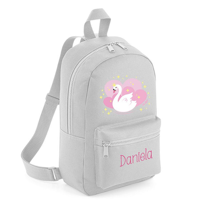 Mochila Medium Nylon Cisne personalizada, color a elegir - Mikeko