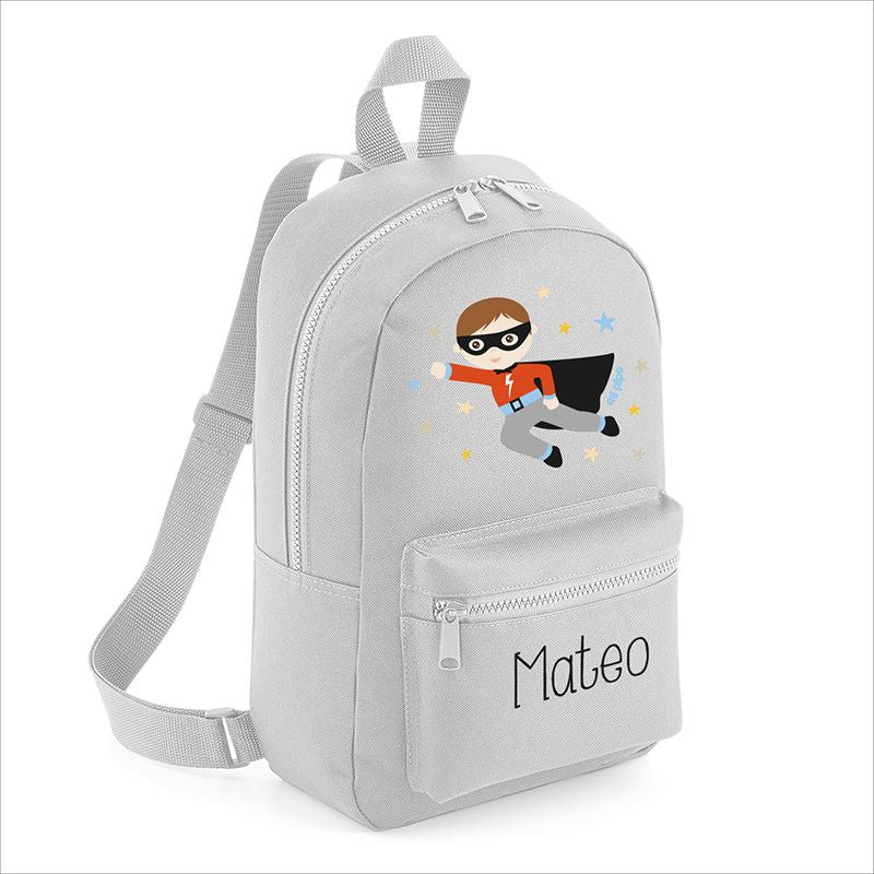 Mochila Medium Nylon Superhéroe personalizada, color a elegir