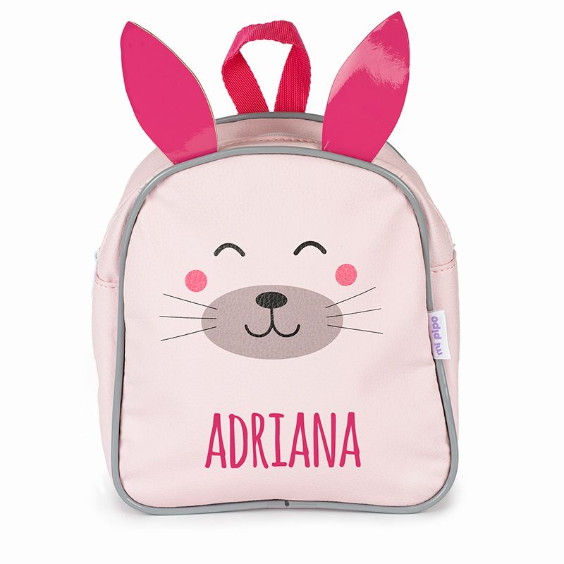 Mochila Zoo Conejito Rosa personalizada - Mikeko