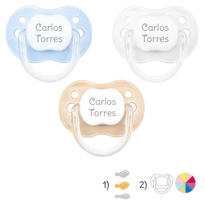 Pack de 3 chupetes New Classic personalizado - Mikeko