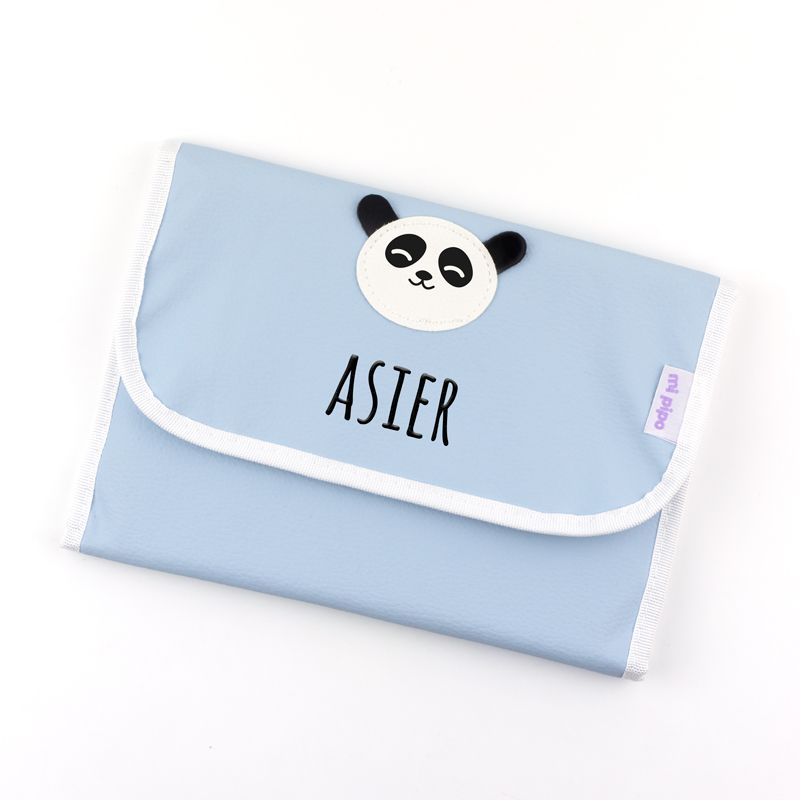 Portadocumentos Panda Azul Personalizado - Mikeko