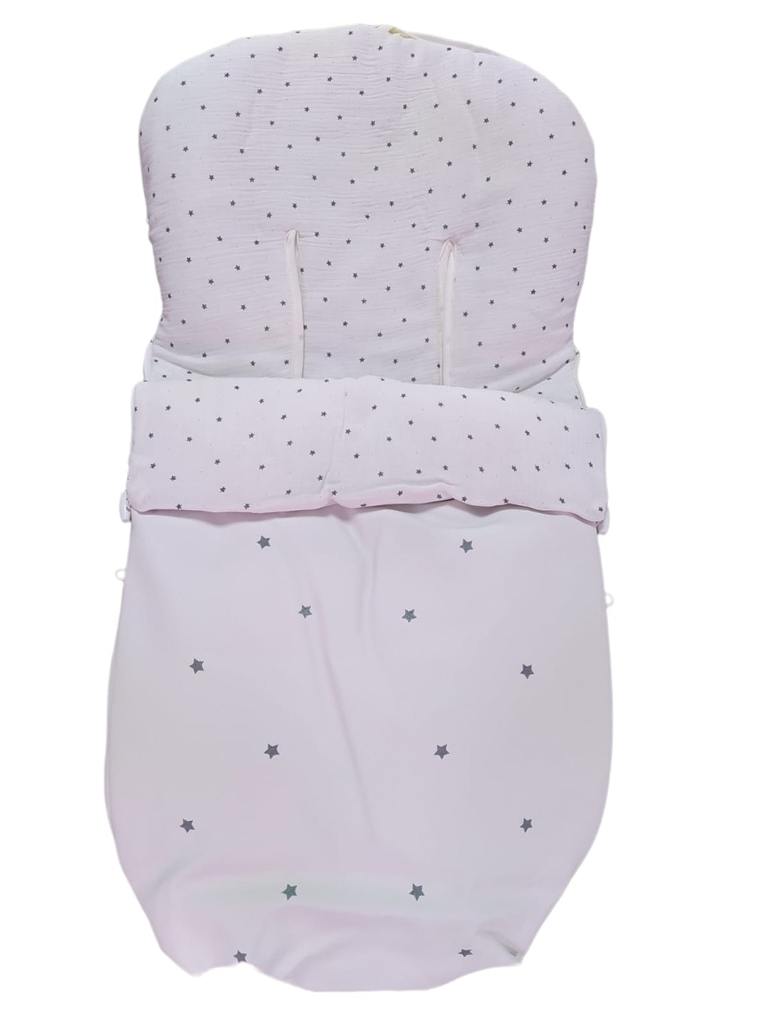 Saco Silla Universal Polipiel blanco estrellas gris - Mikeko