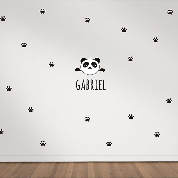 Vinilo decorativo Maxi Panda Huellas - Mikeko