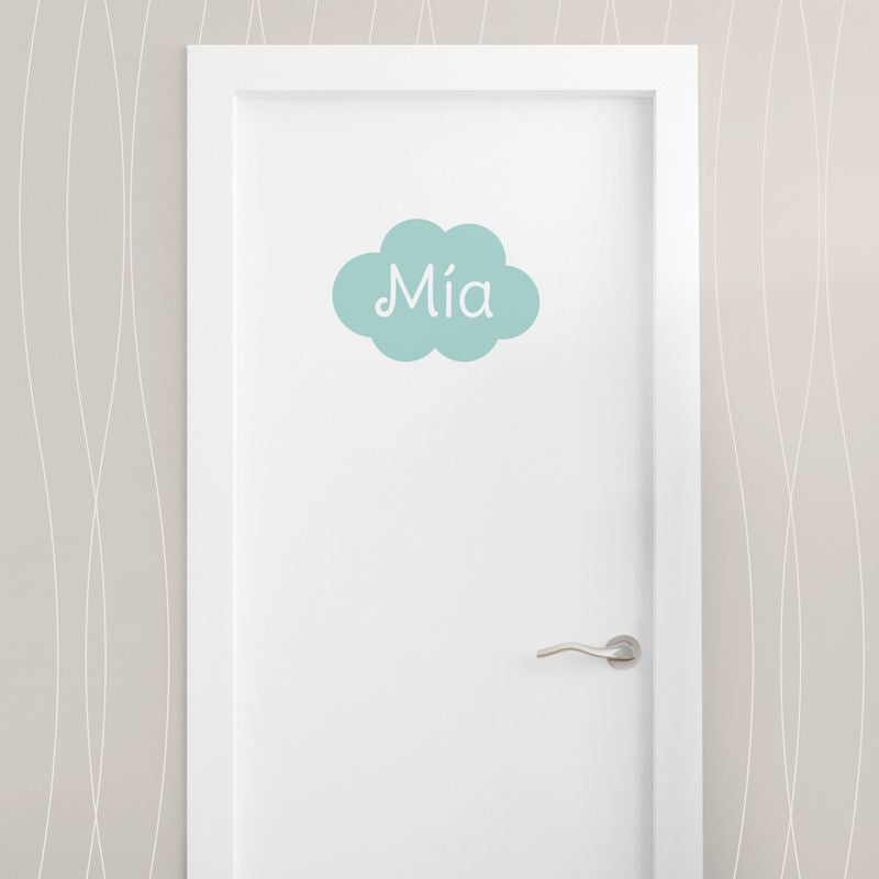 Vinilo decorativo Nube Personalizado Menta - Mikeko