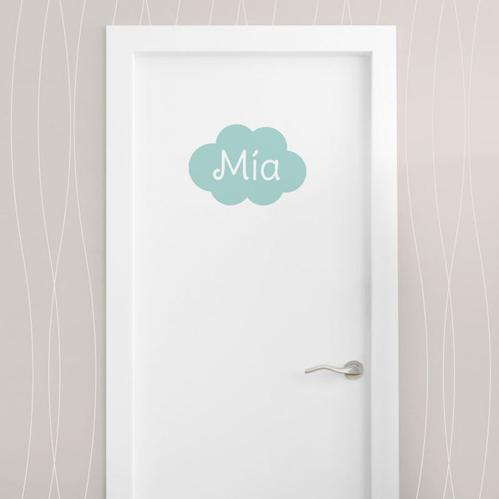 Vinilo decorativo Nube Personalizado Menta - Mikeko
